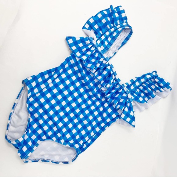boutique. Other - Girls Gigham ruffle trim one piece bathing suit size 5